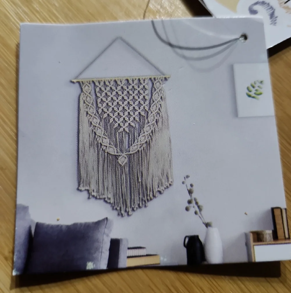 Boho Macramé Wall Hanging Tapestry in Natural Cream